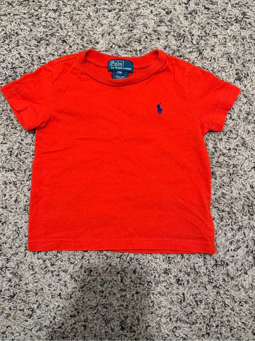 Ralph Lauren Toddler Short Sleeve Tee in Bright Red with Navy Pony